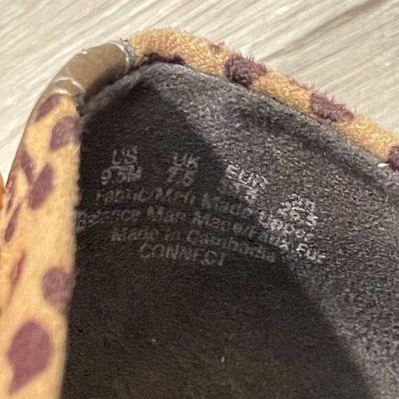 Dr. Scholls Womens Flats 9.5 Leopard Print Slip On Shoes Comfort Travel - Picture 4 of 6